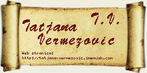 Tatjana Vermezović vizit kartica